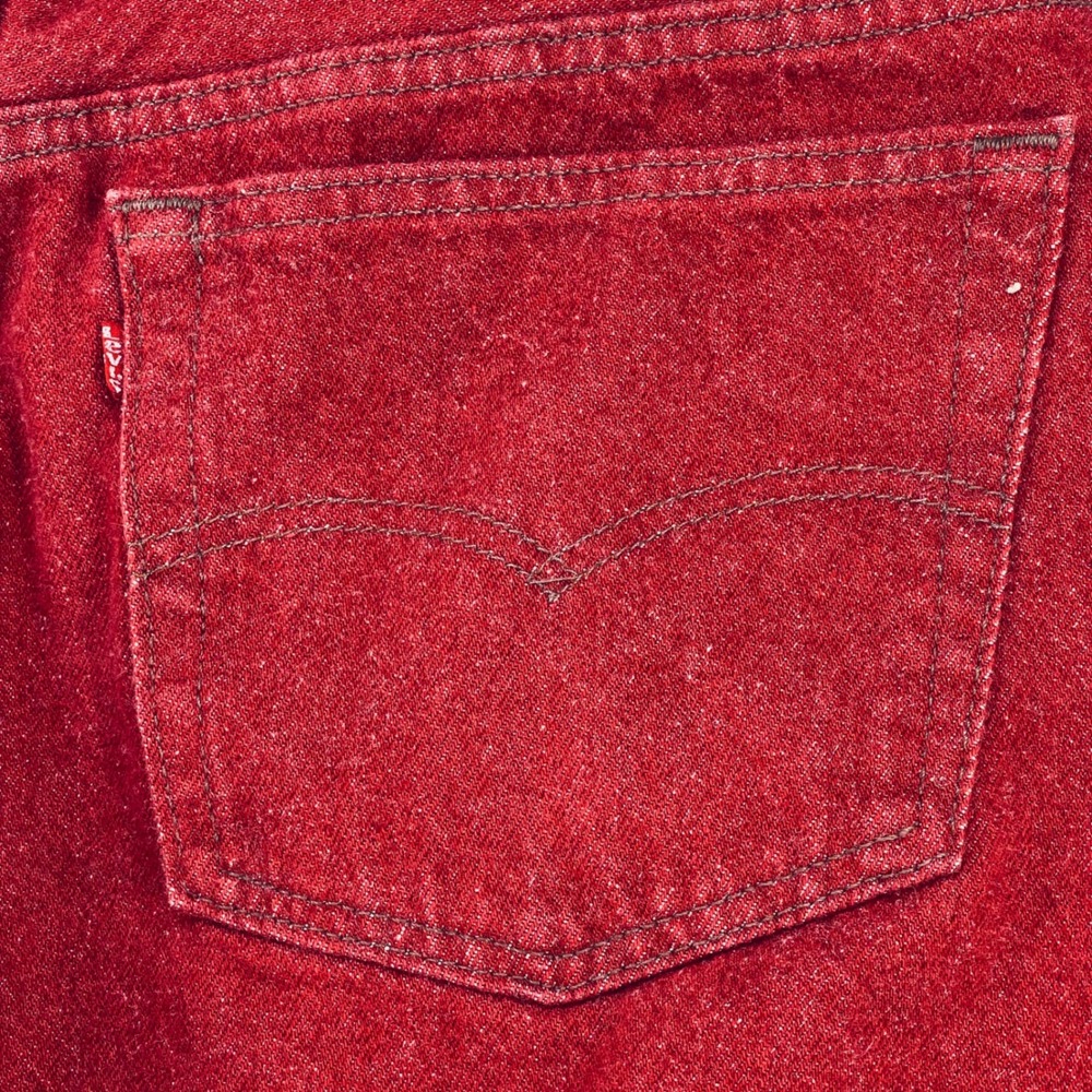 Vintage Levi 501 Jeans Men 38x32 Red Button Fly Baggy Denim Made in USA 1990s - Picture 16 of 16